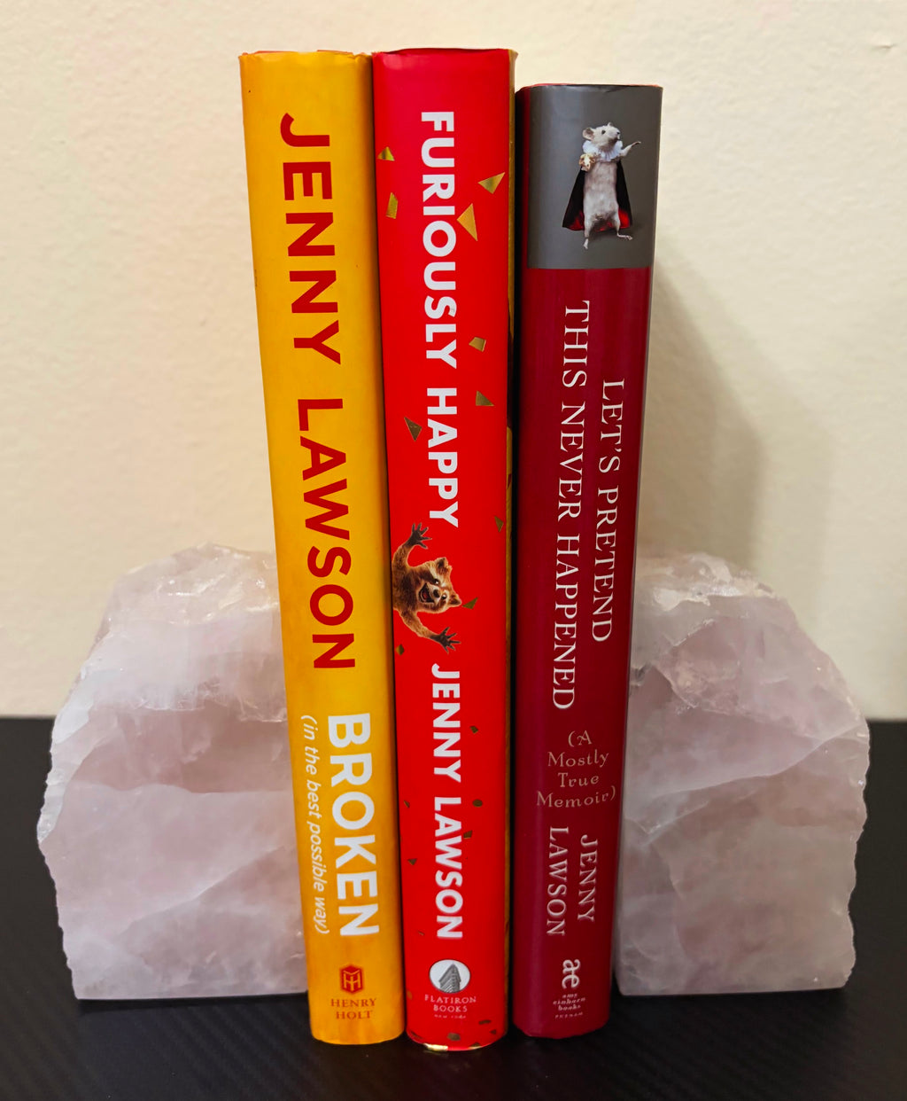 Rose Quartz Bookends