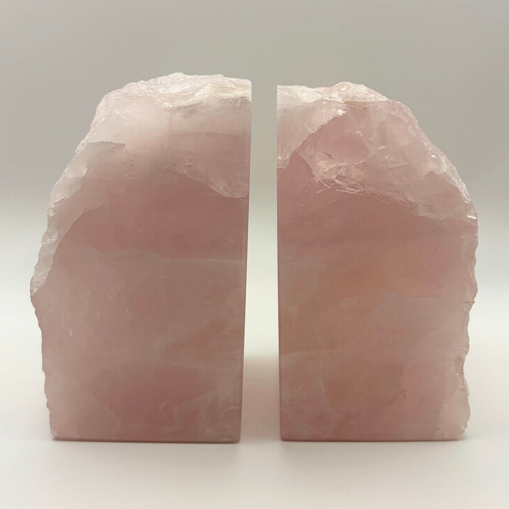 Rose Quartz Bookends