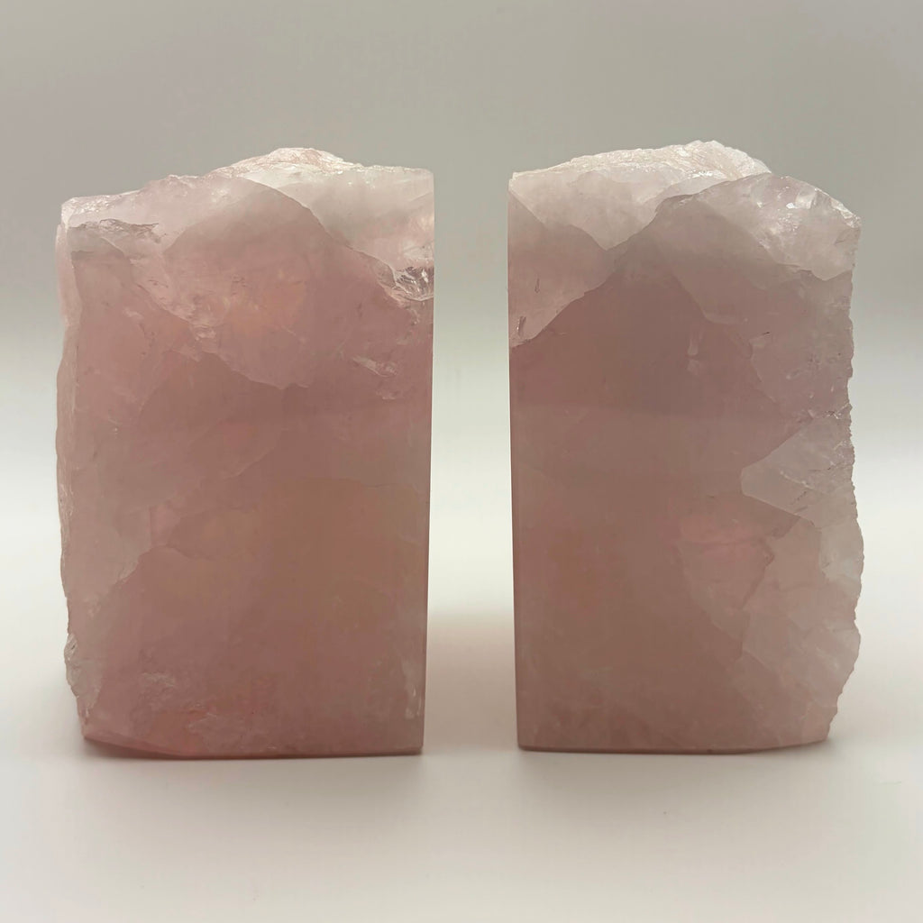 Rose Quartz Bookends