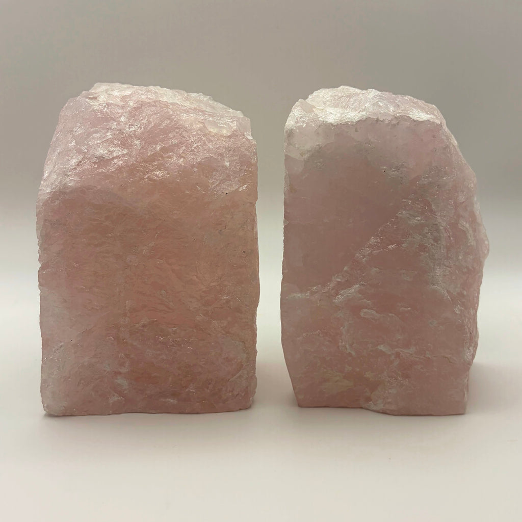 Rose Quartz Bookends