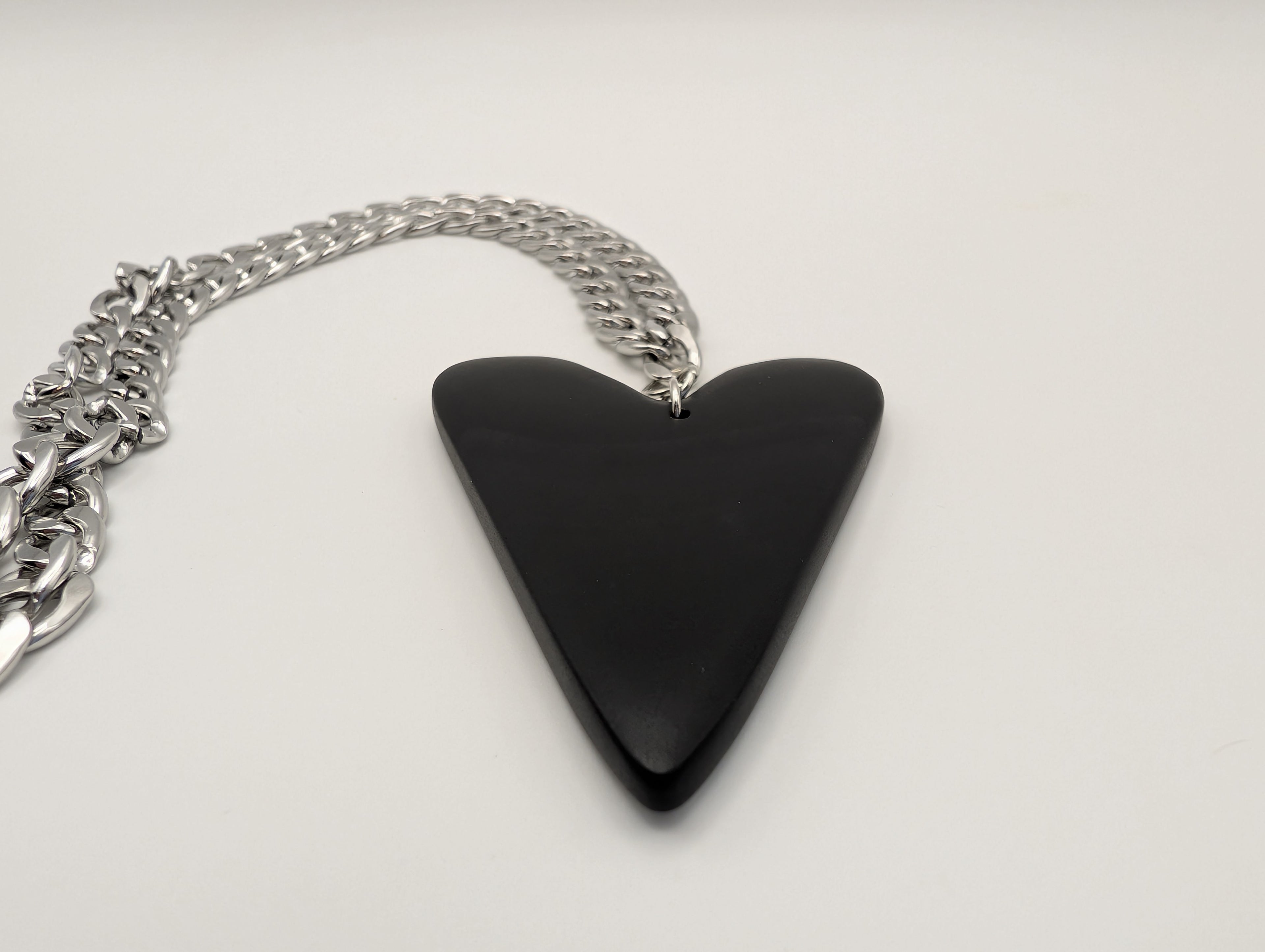 Rainbow Obsidian Heart Pendant - Josh